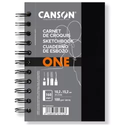   Vázlattömb - Canson Art Sketchbook ONE, Spiral, Microperforated Sheets 160 pages 100g (21.6x27.9cm) A4