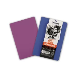 CANSON ArtBooks Inspiration vázlatfüzet, 24 ív,   A6 borító: ultramarin/violet