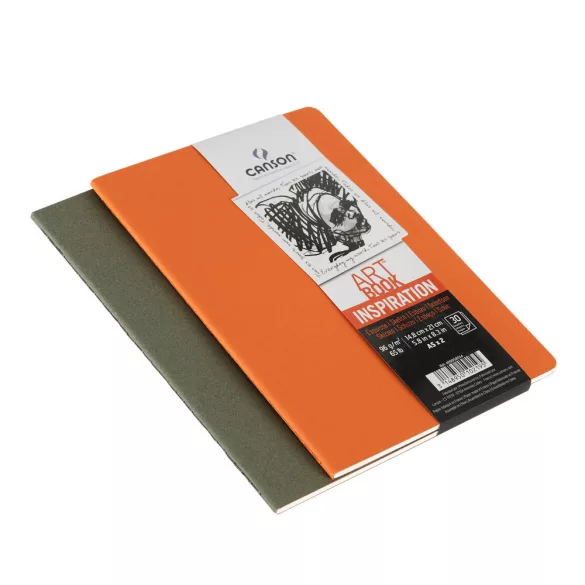 CANSON ArtBooks Inspiration vázlatfüzet, 30 ív,   A5 borító: borostyán/narancs