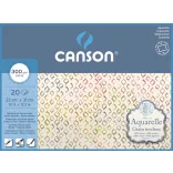 Aquarell CANSON, savmentes akvarelltömb, 60 % pamutból, 20 ív 4-oldalt ragasztott, 300 gr, érdes, 23x31 cm