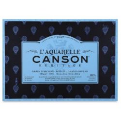   Akvarelltömb Canson Héritage Grain Torchon, 100% cotton, 300g, 20lap - 46x61 cm