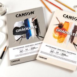   Canson Graduate Mixed Media -  Grey paper 30 sheets, 220g, A4