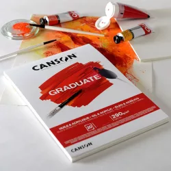   Olaj-, Akriltömb - Canson Graduate Oil and Acrylic - 20 lap, 290gr, ragasztott - A/3