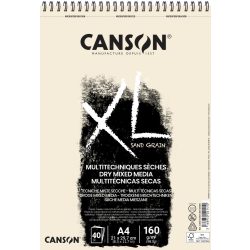 CANSON XL Sand grained pasztelltömb, spirálkötött 50 ív natúrsz. A4