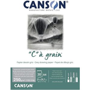 C á grain savmentes természetes rajztömb, ragasztott, okker finom szemcsés 250g 30 ív A4