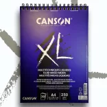 Vázlat- és Festőtömb - Canson "XL" Fluid Mixed Media spirál, 250g, 30 sheets, A4