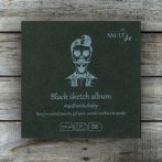   Fekete mini album 180°-os - SMLT Black sketch album 170gr, 32 lapos, 14x14cm