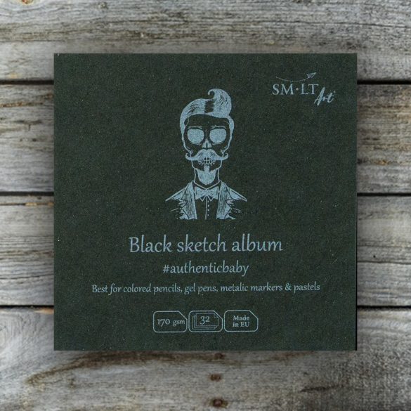 SMLT  Sketch pads Authentic Black in folder 14*14cm