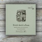   Bristol mini album 180°-os - SMLT Sketch authenticbook - Bristol 185gr, 32 lap, 14x14cm