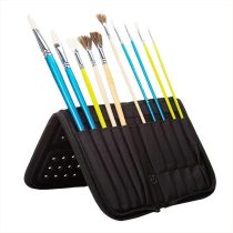 Mesh Paint Brushes Case Zippered Brush Holder, Black - 38cm