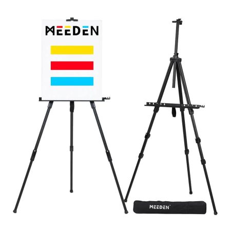Painting Easel - MEEDEN Aluminum Tripod Field Easel with Bag