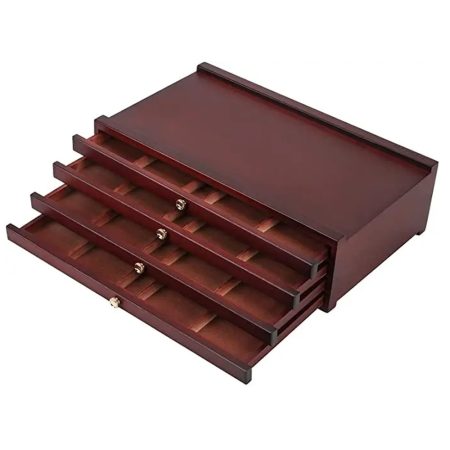 Festődoboz, dió - MEEDEN 4-Drawer Art Supply Storage Box