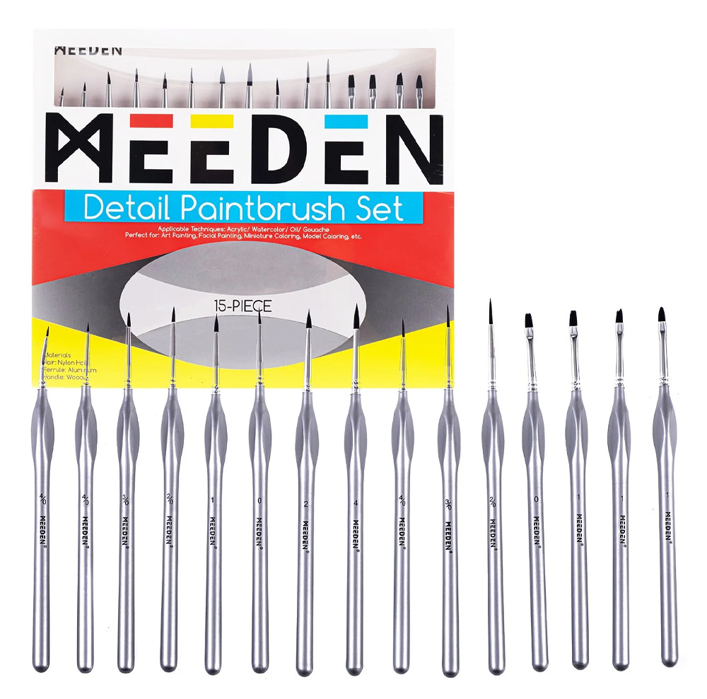 Brush Set - 15 Pcs Micro Detail Paint Brush Set - Art Supply