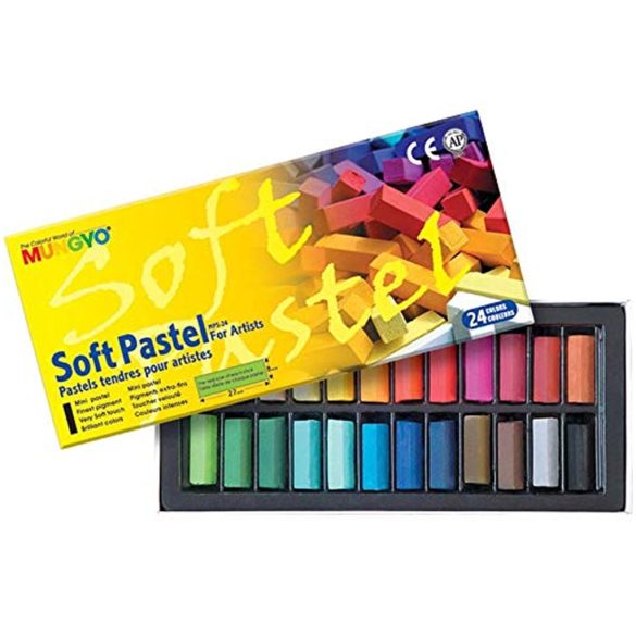 Mungyo Studio Soft Pastels, Mini Chalk for Artists 24pcs