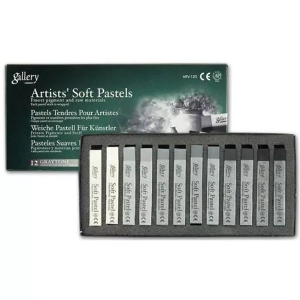 Mungyo Gallery Artists' Soft pastels 12pcs - Gray Tones