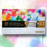 Akvarellfesték készlet - Mungyo Professional Water Color Passion for masterpieces 12 pan sets