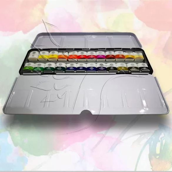 Akvarellfesték készlet - Mungyo Professional Water Color Passion for masterpieces 24 pan sets