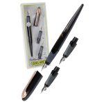   Calligraphy Set - ONLINE Calligraphy Fountain Pen set with 3 nibs - Black&Rose