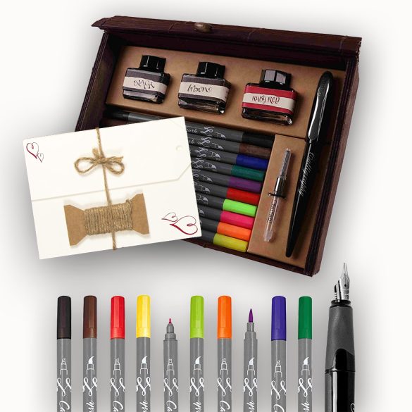 Calligraphy set - Online Calligraphy Master Text Art Set in Bamboo Box