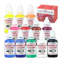  Airbrush festék - Meeden vízbázisú airbrush festékkészlet 12x30 ml
