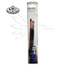   Brush Set -  Oils, Watercolour, Acrylics & Tempera SABLE SHADER Set - 3 pcs  with free brush pouch
