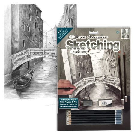 Rajzkészlet előrenyomott vázlattal - Sketching Made Easy A/4 - Venice Bridge