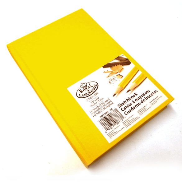 Vázlatkönyv, vázlattömb - Royal & Langnickel Sketchbook 220 pages, 110 gr, 14x21,6cm - Yellow