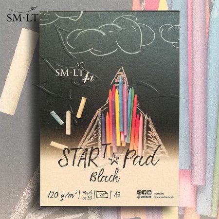 Pasztelltömb - SMLT SARTt PAD BLACK 120gr, 20 sheets