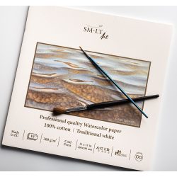   Akvarelltömb - SMLT Professional Watercolor Paper, 300gr, 10 lap - Négyzet 28x28 cm