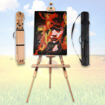   Painting Easel - MEEDEN Tripod Field Painting Easel with Carrying Case