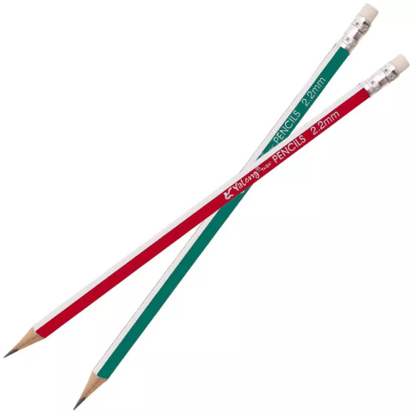 Yalong To Go Triangle Graphite Pencil with Eraser Tip 12pcs -  Turquoise Green