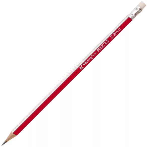 Yalong To Go Triangle Graphite Pencil with Eraser Tip 12pcs -  Deep Red
