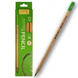 Yalong To Go Triangle Graphite Pencil 12pcs - Natural/Green