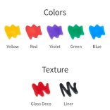 Glass Deco collection 6x10.5 ml