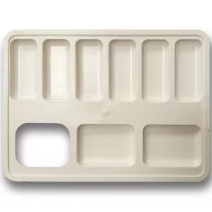 Rounded Rectangular Type Plastic Paint Palette - 11x15cm