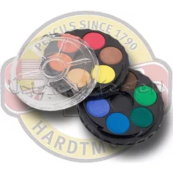   Akvarellfesték készlet - Koh-I-Noor 171503 Round Watercolor Paint Box, 12 Colours