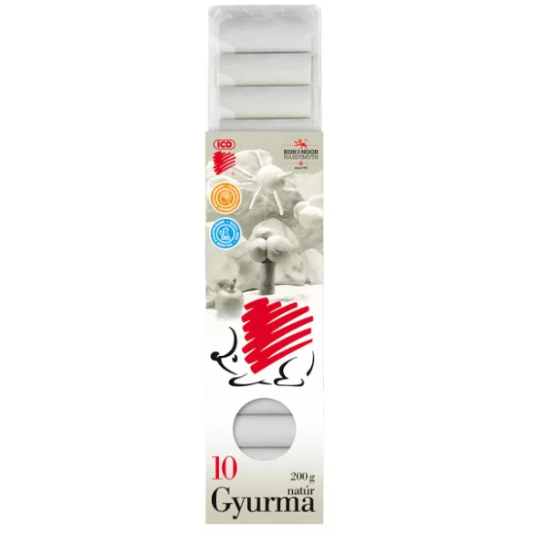 Gyurma - ICO Süni modeling clay (plasticine) 200g - White