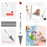 Kétvegű filckészlet- Deli Color Emotion Permanent 48 