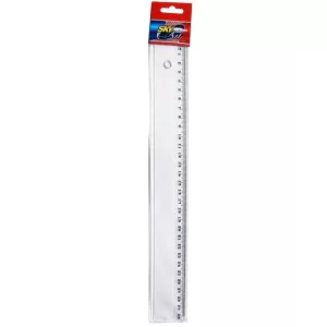 Vonalzó, egyenes műanyag 30cm - Ruler 30cm