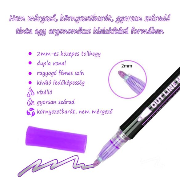Marker Set - Gel Outlinepen Set 8 pcs