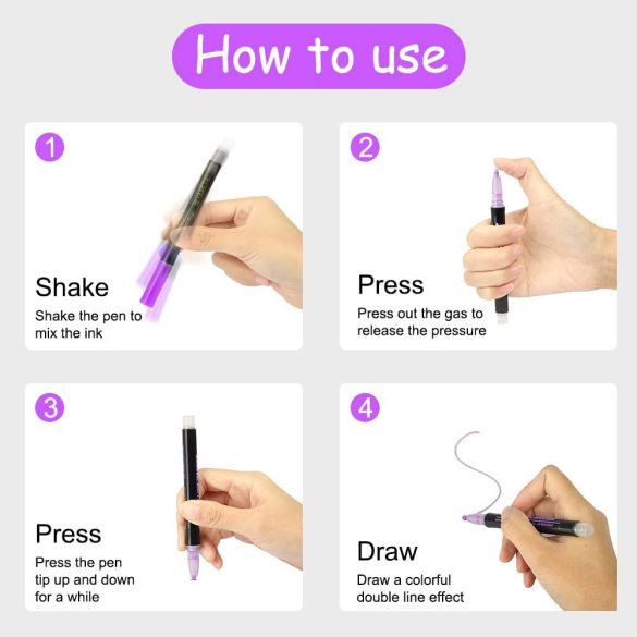 Marker Set - Gel Outlinepen Set 8 pcs