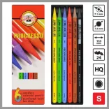 Színesrúd-készlet - Koh-i-noor PROGRESSO Woodless Colured Pencils Stick Set - 12
