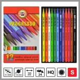 Színesrúd-készlet - Koh-i-noor PROGRESSO Woodless Colured Pencils Stick Set - 12