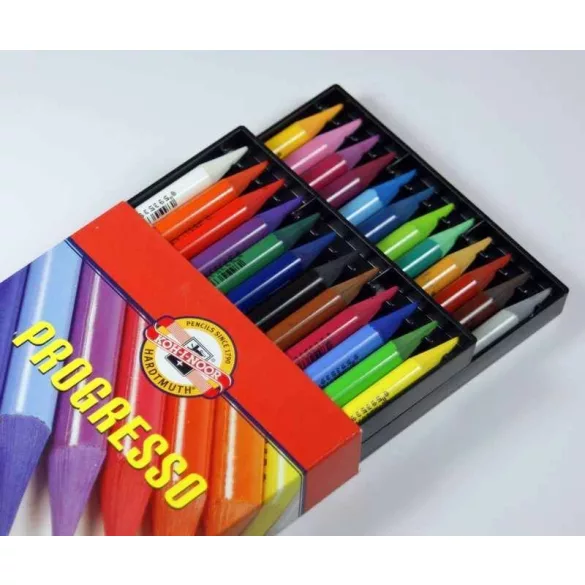 Színesrúd-készlet - Koh-i-noor PROGRESSO Woodless Colured Pencils Stick Set - 12