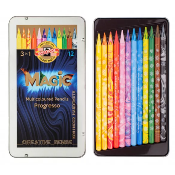 Koh-I-Noor PROGRESSO MAGIC Multicoloured Penciles - 12