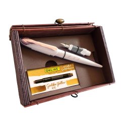   Kalligráfia készlet - Online Calligraphy set - Bambusz tartóban - Fehér