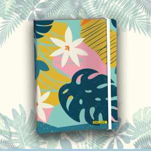 Kalligráfia tömb - ONLINE Bullet Journal Tropical leaf - pontozott A/5 -ös méret - Pontozott