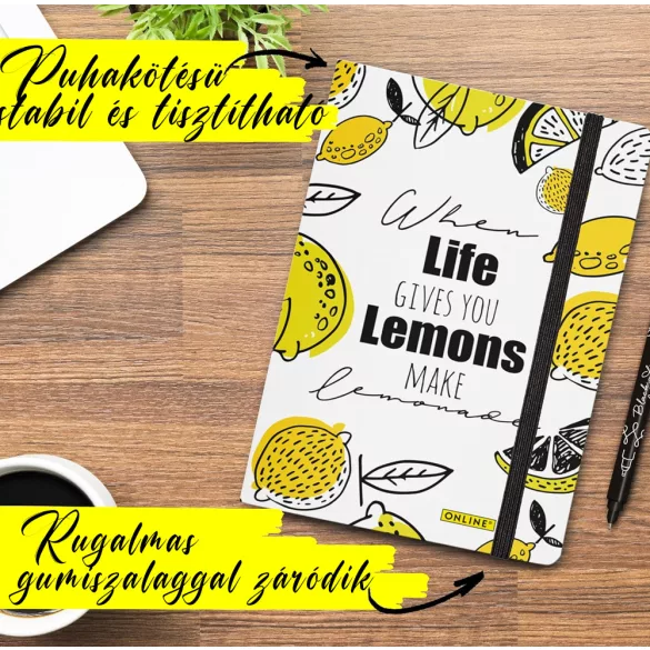 Kalligráfia tömb - ONLINE Bullet Journal Tropical leaf - pontozott A/5 -ös méret - Pontozott