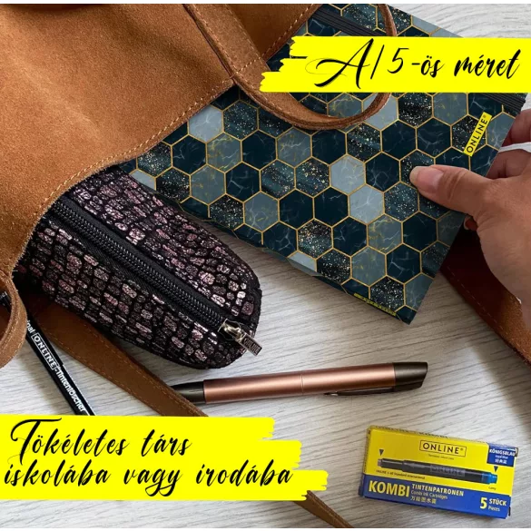 Kalligráfia tömb - ONLINE Bullet Journal Tropical leaf - pontozott A/5 -ös méret - Pontozott