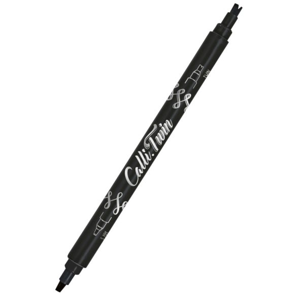 Kalligráfia toll, kétvégű marker - Online Calli.TWIN Double Tip Pens (Black)